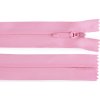 Špirálový zips skrytý No 5 dĺžka 60 cm pevný - 1 ks 134 ružová detská svetlá