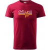 Cycling ekg - Klasické pánske tričko vyššej gramáže - S ( Marlboro červená )