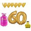 HeliumKing Hélium párty set na 60. narodeniny so zlatými balónmi