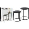 Homestyling Servírovacie stolíky okrúhle sada 2 ks borovica tmavá KO NB1510040 KO NB1510040