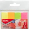 OFPRO Samolepiace záložky Office Products 20x50mm neon 4x50 lístkov