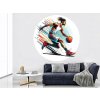 Nalepte.cz Basketbalista 04 textilní prelepiteľná nálepka na stenu list 75 x 75 cm