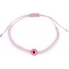 Náramok shamballa Alahovo oko - 1 ks 2 ružová najsv.