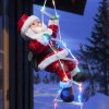 LED svetelná dekorácia Santa Claus na rebríku, 110 cm, 140161