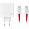 OnePlus SUPERVOOC 80W GaN Dual USB-A + USB-C Cestovná nabíjačka + USB-C/USB-C kábel White