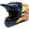 Přilba SUPERTECH S-M10 edice TROY LEE DESIGNS, ALPINESTARS (modrá perleť/oranžová fluo/žlutá/červená, vel. M)
