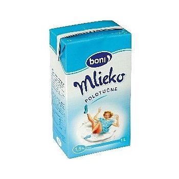 Boni Trvanlivé polotučné mlieko 1 l od 0,95 € - Heureka.sk