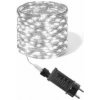 senzanakupy Vonkajšia mikro reťaz 10 m 100LED, s časovačom, studená biela