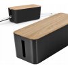 Organizér na káble Alogy CableBox™ čierne drevo veľkosť L