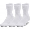 Under Armour ponožky UA aker 3pk Mid-Crew-WHT 1373084-100 40-42
