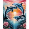 Diamantový obraz Delfíny vo vlnách