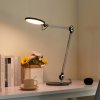Stolná LED lampa Lindby Nyxaris, sivá, kov, CCT, 50 cm - 10020058