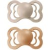 Bibs Supreme symetrické cumlíky silikon 2ks Vanilla / Peach