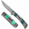 Damascus knife Green Mesh HoneyComb Kandar® N615 (Damaškový vreckový nožík)