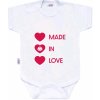 Body s potlačou New Baby MADE IN LOVE 80 (9-12m)