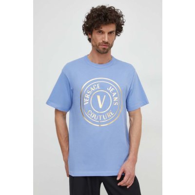 Versace Jeans Couture pánske tričko s potlačou modré