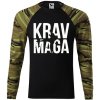 T-ričko Krav Maga pánske tričko dlhý rukáv trička bledozelený maskáč