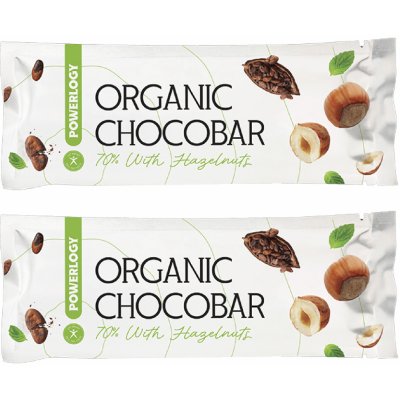 POWERLOGY Powerlogy Organic Chocobar 70 % 2 x 50 g