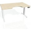 Hobis Pracovný stôl Motion Ergo, PO, 3S, 140x61-128x90 cm, agát/biela
