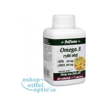 MedPharma Omega 3 Rybí olej Forte EPA + DHA 60+7 kapsúl