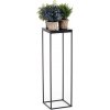 HowHomely | Stojan na kvety BASICLOFT 80x24 čierna | DD0183