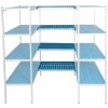 ALUSHELF Hliníkový-polypropylenový spojovací regál, 5-patrový, 2840x600x1750 mm | ALUSHELF, 1PD-65+10P-146+20UM