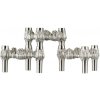 Stoff Nagel Dizajnový svietnik STOFF Nagel Quist Brushed Chrome – set 3 ks