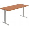 Hobis Pracovný stôl Motion, ZO, 3S, 180x61 - 128x80 cm, čerešňa/sivá