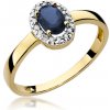 Blink-Blink Diamantový prsteň zo žltého zlata so Zafírom 2314ZZaDB