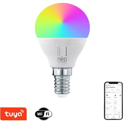 Immax NEO LITE Smart set 3x LED bulb E14 6W RGB + CCT color and white,  dimmable, WiFi, P45