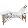 Skladací masážny stôl drevený VidaXL biely