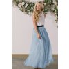 Fashionweek Exkluzívne dlhá tylová sukňa BRAND51 Farba: jasne modrá, Veľkosť: Universal