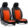 Autopoťahy Exclusive Alcantara 1+1 predné (Alcantara-koža) tehlovo červeno-čierne Pok-ter