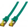 S/FTP (PiMF) Patchkábel LSOH 7.5m, cat.7, zelený, Cu