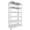 Kovový regál do technickej miestnosti Biedrax 60 x 60 x 180 cm, biely - 6 políc pozink