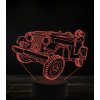 Beling 3D lampa, Jeep Willys MB offroad, 7 farebná, VBN7