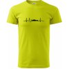 EKG formula - Klasické pánske tričko vyššej gramáže - 2XL ( Limetková )