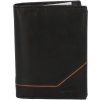 Pánska pevná kožená peňaženka čierna - Diviley Kainat Brown čierna