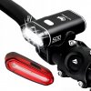Lampa na bicykel silné svetlo PREDNÁ ZADNÁ časť na riadidlá a LIGHT USB SADA