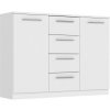 IDEA nábytok Komoda 2 dvere + 4 zásuvky SURREY biela