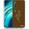 Picasee silikónový prehľadný obal pre Xiaomi Mi 10 - Brown flowers