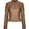 Vero Moda Kožené bundy VMFAVODONA COATED JACKET NOOS Hnedá