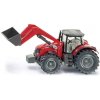 Siku Farmer 1985 traktor Massey Ferguson s červeným nakladačom 1:50