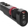 EMOS Predlžovací kábel 16A (3zás.+ vypínač + 3 USB A+C) 1,5M Čierny FIX NA STÔL P1311PD