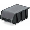 PROSPERPLAST Plastový úložný box uzatvárateľný TRUCK PLUS 230x160x120 čierny