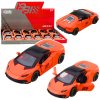 Kovové športové autíčko 1:43 s naťahovacím pohonom, oranžové