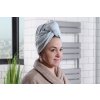 Rýchloschnúci turban na vlasy NERA svetlo šedý