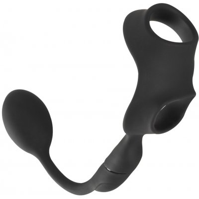 Rebel Cock Ring with RC Butt Plug Black
