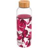 Quokka Flow, Sklenená fľaša so silikónovým povrchom Crimson Spring, 660ml, 40010