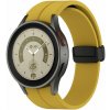 eses Silikónový remienok s magnetickou sponou pre Samsung Galaxy Watch 4, 5, 6, 7 - Žltý